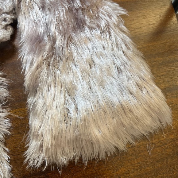 Fur Trim Crochet Sweater Fringe Sleeves Large Boho Indie Granola Earthy Y2K - Picture 11 of 16